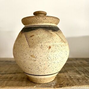 Speckled Cream Ceramic Art Vase